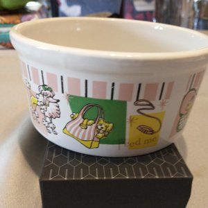 CERAMIC DOG FOOD/ WATER DISH...